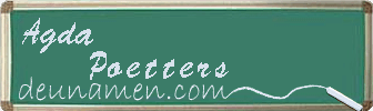 Agda Poetters Visitenkarte